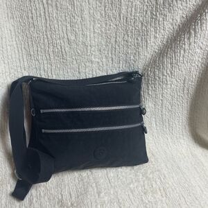 KIPLING ALVAR Nylon BLACK CROSSBODY BAG .